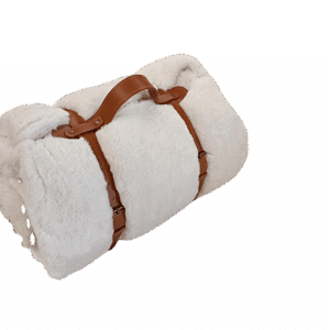 Plaid cocooning Ours Polaire Blanc